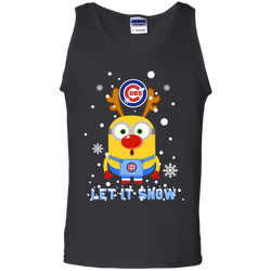 Minion Chicago Cubs  Ugly Christmas Sweaters Let It Snow Tank Top - The White Eagles