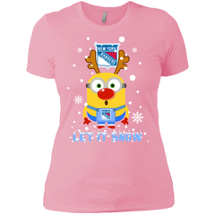 Minion New York Rangers Ugly Christmas Sweaters Let It Snow Ladies' Shirt - The White Eagles