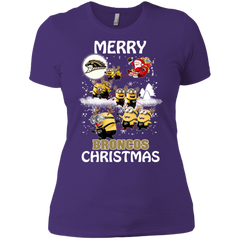 Western Michigan Broncos Ugly Christmas Sweaters Minions Santa Claus Merry Christmas Ladies' Shirt - The White Eagles