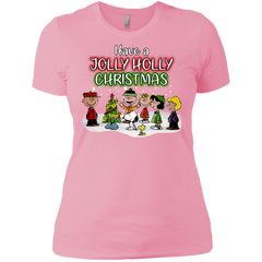 Have A Jolly Holly Christmas The Peanuts Movie Snoopy Charlie Brown Woodstock Ladies' Shirt - The White Eagles