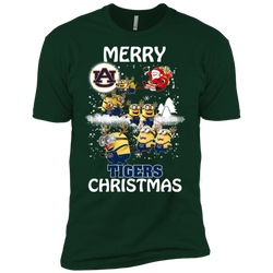Auburn Tigers T Shirts Minions Santa Claus Merry Christmas Men's Sleeve Shirt - The White Eagles