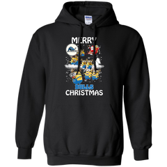 Buffalo Bulls Ugly Christmas Sweaters Minions Santa Claus Merry Christmas Hoodie - The White Eagles