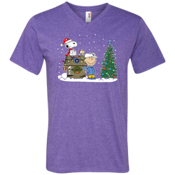 Tennessee Titans Snoopy The Peanuts Ugly Christmas Sweater  Super Bowl Men's V-Neck T-Shirt - The White Eagles