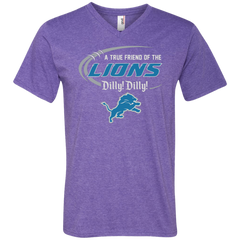 Dilly Dilly Lions A True Friend Of The Lions Men's V-Neck T-Shirt - The White Eagles