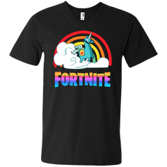 Fortnite Battle Royale Unicorn Men's V-Neck T-Shirt - The White Eagles