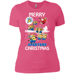 San Jose State Spartans Ugly Christmas Sweaters Minions Santa Claus Merry Christmas Ladies' Shirt - The White Eagles