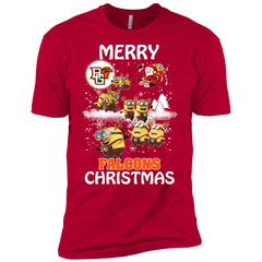 Bowling Green Falcons Ugly Christmas Sweaters Minions Santa Claus Merry Christmas Men's Sleeve Shirt - The White Eagles