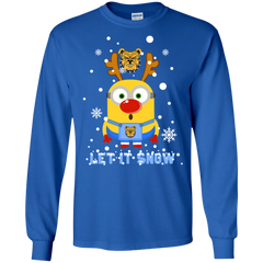 Minion North Carolina A&t Aggies Ugly Christmas Sweaters Let It Snow LS Cotton T-Shirt - The White Eagles