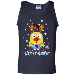 Minion Arizona Cardinal Ugly Christmas Sweaters Let It Snow Tank Top - The White Eagles