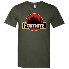 Fortnite Jurassic Park Jurassic World Fallen Kingdom Men's V-Neck T-Shirt - The White Eagles