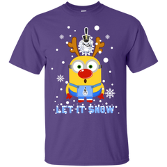 Minion Citadel Bulldogs Ugly Christmas Sweaters Let It Snow Cotton T-Shirt - The White Eagles