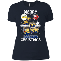 Toledo Rockets Ugly Christmas Sweaters Minions Santa Claus Merry Christmas Ladies' Shirt - The White Eagles