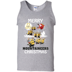 Appalachian State Mountaineers T Shirts Minions Santa Claus Merry Christmas Tank Top - The White Eagles