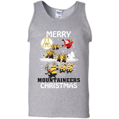 Appalachian State Mountaineers T Shirts Minions Santa Claus Merry Christmas Tank Top - The White Eagles