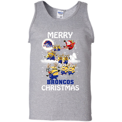 Boise State Broncos T Shirts Minions Santa Claus Merry Christmas Tank Top - The White Eagles