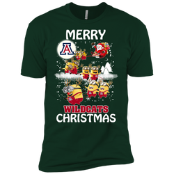 Arizona Wildcats Ugly Christmas Sweaters Minions Santa Claus Merry Christmas Men's Sleeve Shirt - The White Eagles