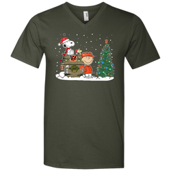 Cincinnati Bengals Snoopy The Peanuts Ugly Christmas Sweater  Super Bowl Men's V-Neck T-Shirt - The White Eagles