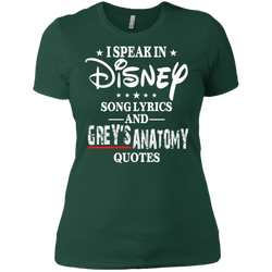 I Speak In Disney Song Lyrics And Grey's Anatomy Quotes Shirt Ladies' Shirt - The White Eagles