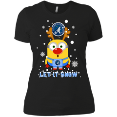 Minion Minnesota Timberwolves Ugly Christmas Sweaters Let It Snow Ladies' Shirt - The White Eagles