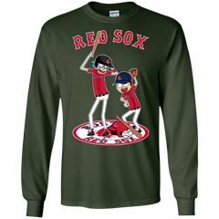 Boston Red Sox Baseball Rick And Morty LS Cotton T-Shirt - The White Eagles