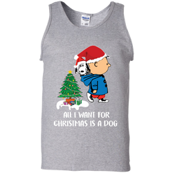 All I Want For Christmas Is A Dog Snoopy Charlie Brown The Peanuts Movie Tank Top - The White Eagles
