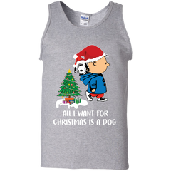 All I Want For Christmas Is A Dog Snoopy Charlie Brown The Peanuts Movie Tank Top - The White Eagles