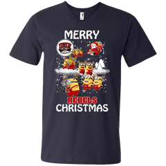 Christmas Sweaters Minions Santa Claus Merry Christmas Men's V-Neck T-Shirt - The White Eagles