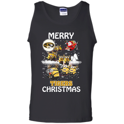 Missouri Tigers Ugly Christmas Sweaters Minions Santa Claus Merry Christmas Tank Top - The White Eagles