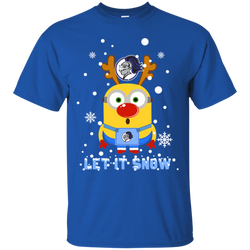 Minion Holy Cross Crusaders Ugly Christmas Sweaters Let It Snow Cotton T-Shirt - The White Eagles