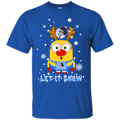 Minion Holy Cross Crusaders Ugly Christmas Sweaters Let It Snow Cotton T-Shirt - The White Eagles