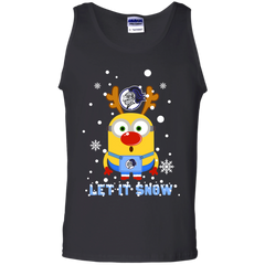 Minion Holy Cross Crusaders Ugly Christmas Sweaters Let It Snow Tank Top - The White Eagles