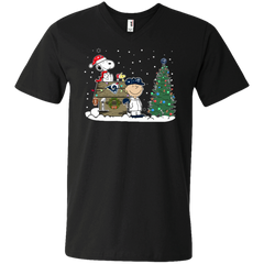Los Angeles Rams Snoopy The Peanuts Ugly Christmas Sweater  Super Bowl Men's V-Neck T-Shirt - The White Eagles