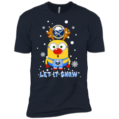 Minion Buffalo Sabres  Ugly Christmas Sweaters Let It Snow Men's Sleeve Shirt - The White Eagles
