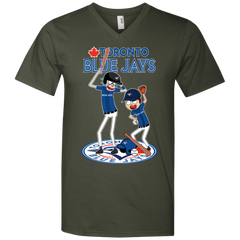 Toronto Blue Jays Baseball Rick And Morty Men's V-Neck T-Shirt - The White Eagles