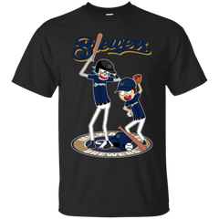 Milwaukee Brewers Baseball Rick And Morty Cotton T-Shirt - The White Eagles