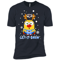 Minion Baltimore Ravens Ugly Christmas Sweaters Let It Snow Men's Sleeve Shirt - The White Eagles