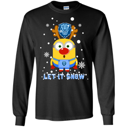 Minion Columbia Lions Ugly Christmas Sweaters Let It Snow LS Cotton T-Shirt - The White Eagles