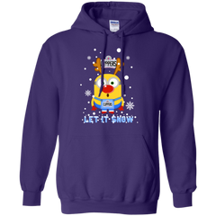 Minion Los Angeles Clippers Ugly Christmas Sweaters Let It Snow Hoodie - The White Eagles