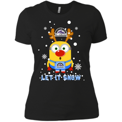 Minion Colorado Rockies  Ugly Christmas Sweaters Let It Snow Ladies' Shirt - The White Eagles