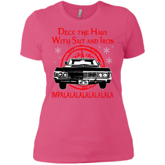 Deck The Halls With Salt And Iron Impala Lalalalalalala Supernatural Ugly Christmas Sweater Ladies' Shirt - The White Eagles