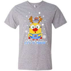 Minion Bucknell Bison Ugly Christmas Sweaters Let It Snow Men's V-Neck T-Shirt - The White Eagles