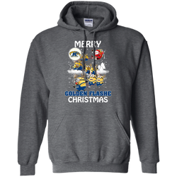 Kent State Golden Flashes Ugly Christmas Sweaters Minions Santa Claus Merry Christmas Hoodie - The White Eagles