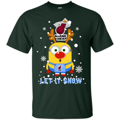 Minion Miami Heat Ugly Christmas Sweaters Let It Snow Cotton T-Shirt - The White Eagles