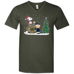 Seattle Seahawks Snoopy The Peanuts Ugly Christmas Sweater  Super Bowl Men's V-Neck T-Shirt - The White Eagles