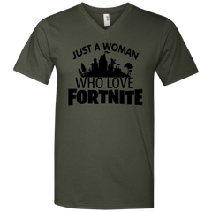 Fortnite Just A Woman Who Loves Fortnite Men's V-Neck T-Shirt - The White Eagles