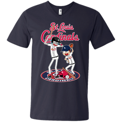 St Louis Cardinals Baseball Rick And Morty Men's V-Neck T-Shirt - The White Eagles