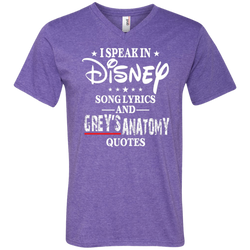 I Speak In Disney Song Lyrics And Grey's Anatomy Quotes Shirt Men's V-Neck T-Shirt - The White Eagles