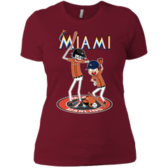 Miami Marlins Baseball Rick And Morty Ladies' Shirt - The White Eagles