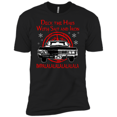 Deck The Halls With Salt And Iron Impala Lalalalalalala Supernatural Ugly Christmas Sweater Men's Sleeve Shirt - The White Eagles