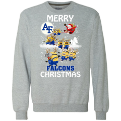 Air Force Falcons T Shirts Minions Santa Claus Merry Christmas Hoodies Sweatshirts Sweatshirt - The White Eagles